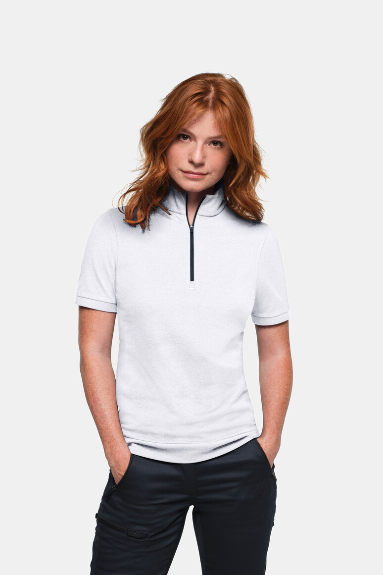 Damen Zip-Shirt Piqué MIKRALINAR® ECO