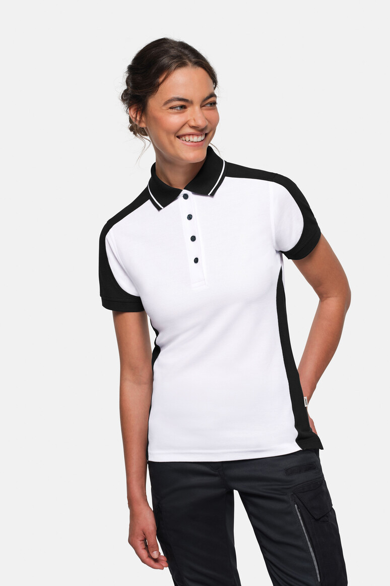 Damen Poloshirt Contrast MIKRALINAR® ECO
