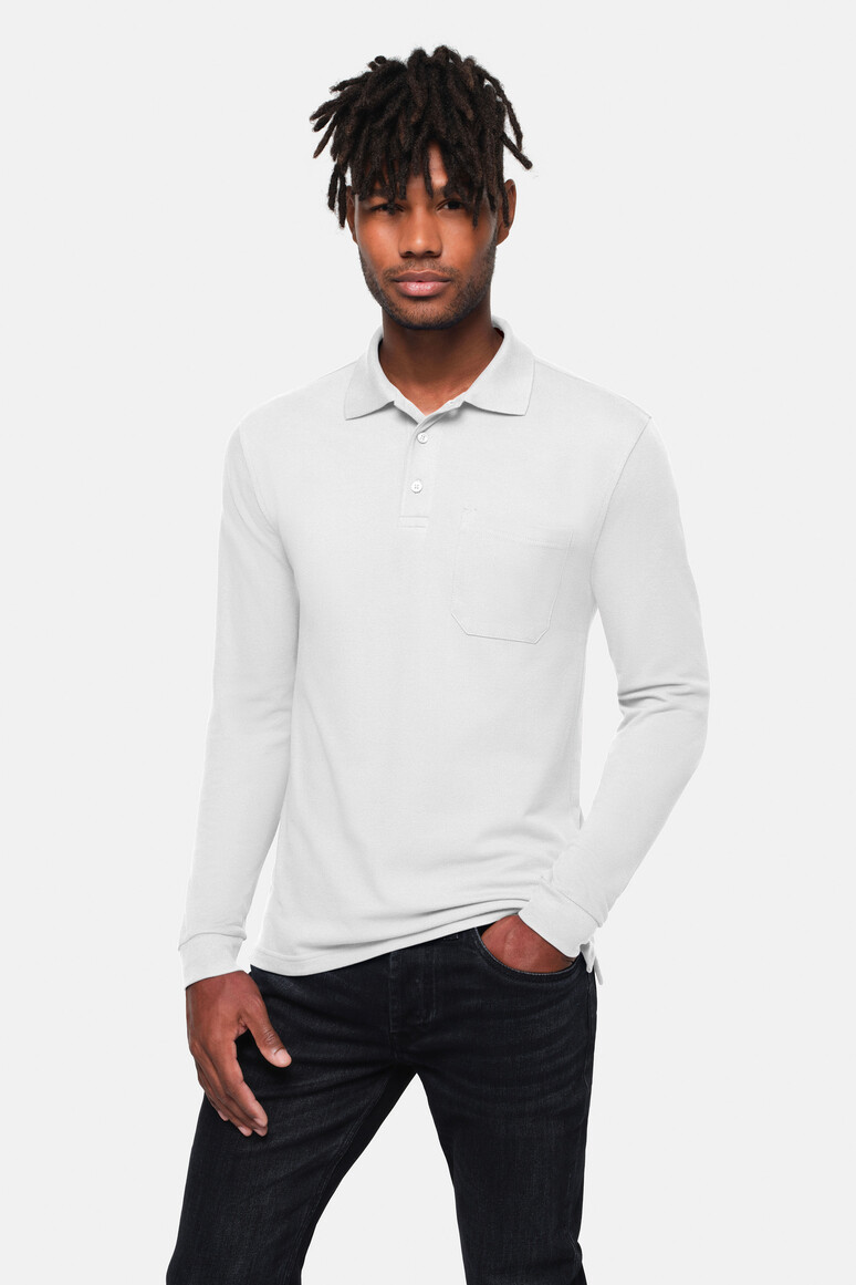 Pocket-Longsleeve-Polo MIKRALINAR® ECO